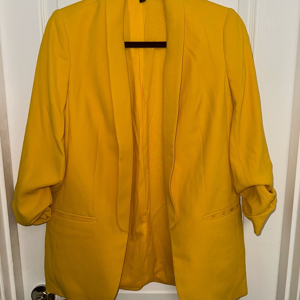Express Vibrant Yellow Women's Blazer